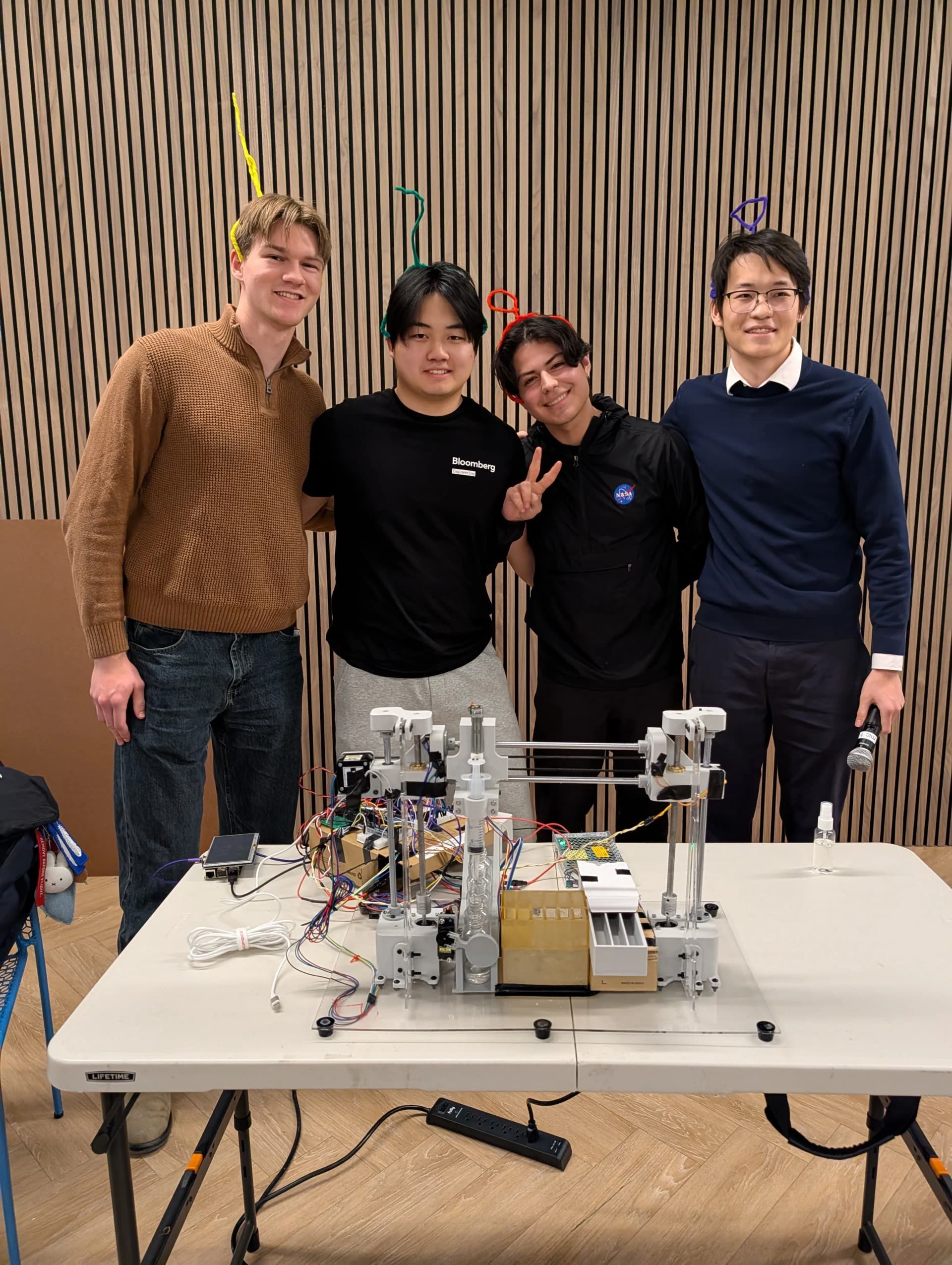 Scent-o-Matic gantry and pipette assembly at the Formlabs IAP Hackathon